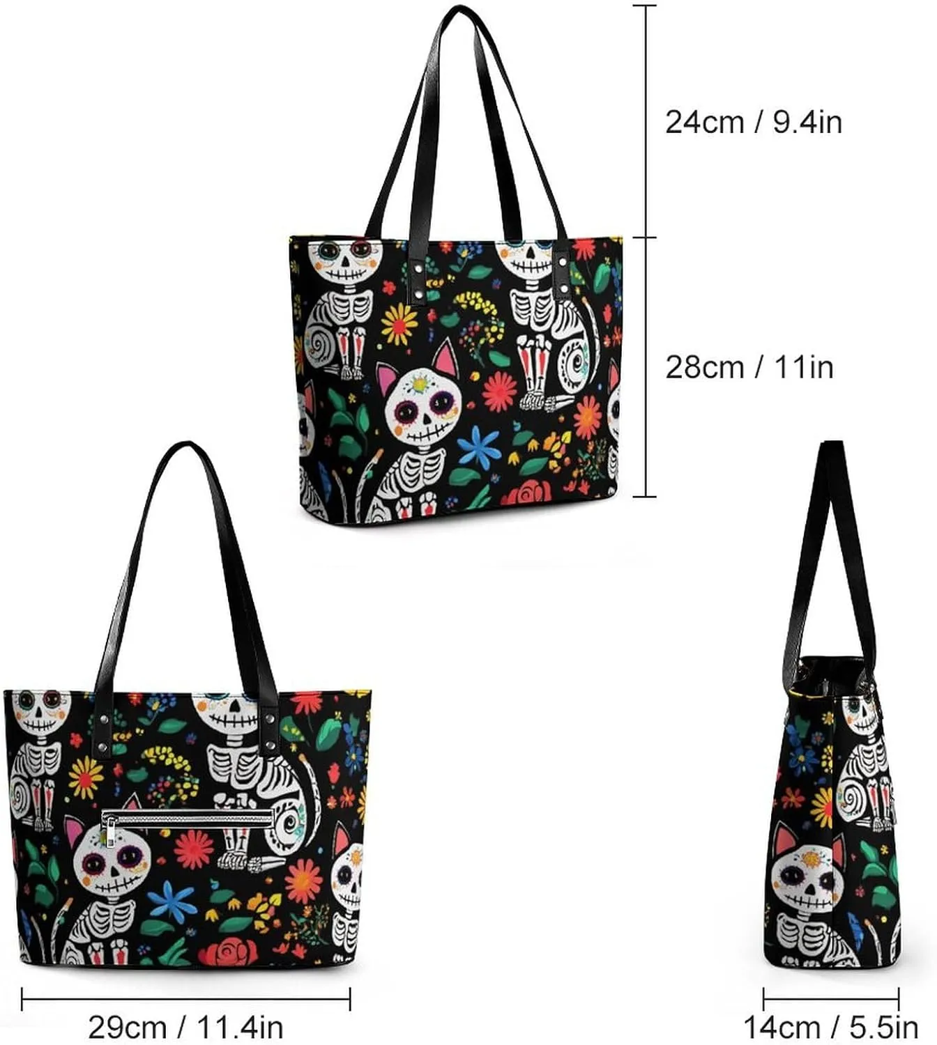 Women's Elegant Leather Handbag Unisex Leather Tote Bag Lightweight Handbag