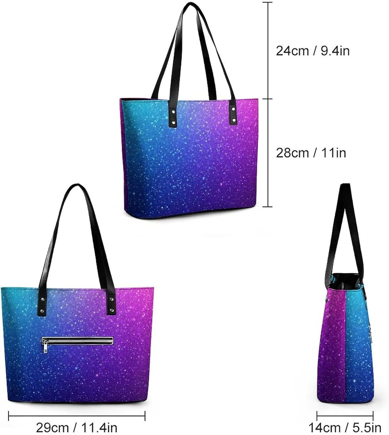 Women's Elegant Leather Handbag Unisex Leather Tote Bag Lightweight Handbag