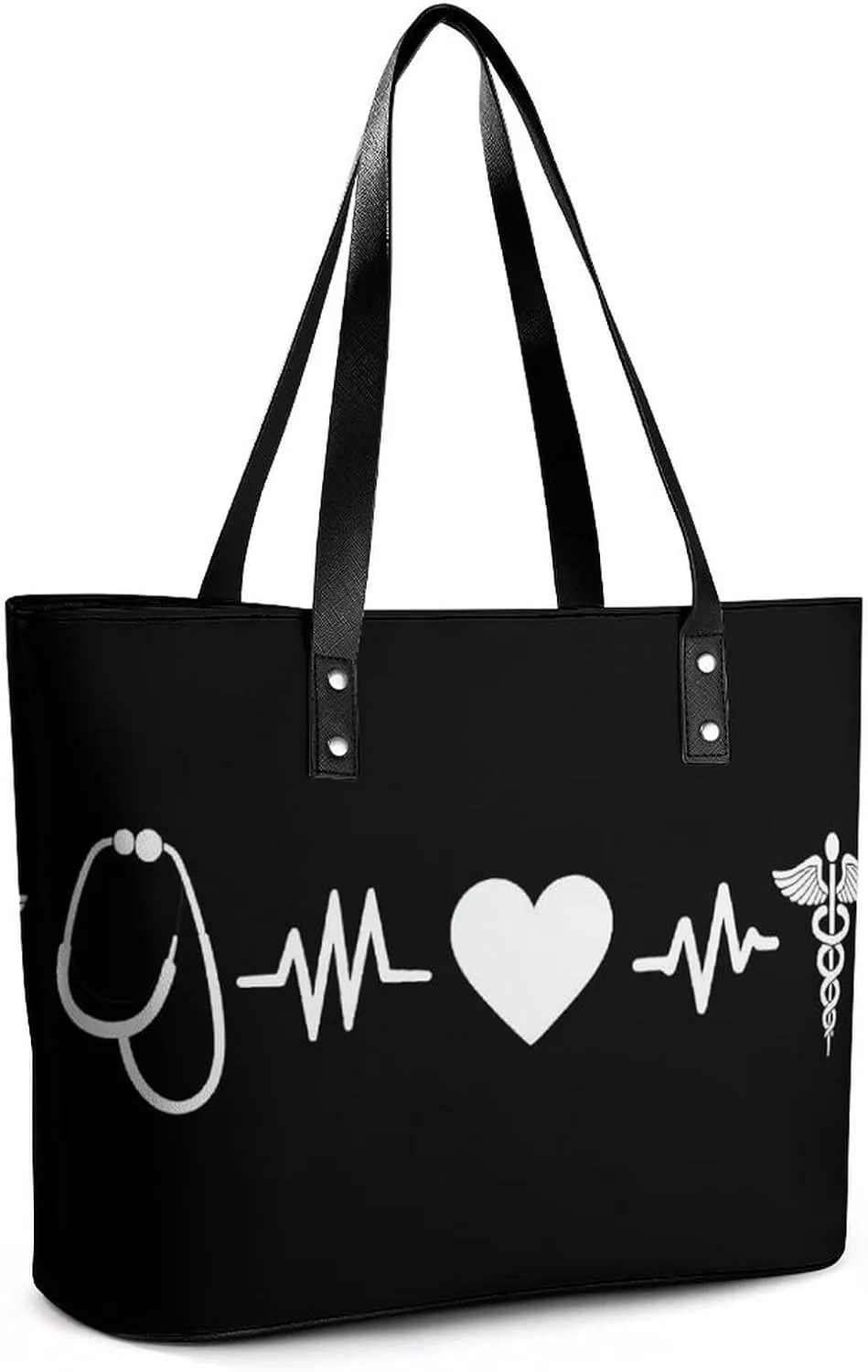 Women's Elegant Leather Handbag Unisex Leather Tote Bag Lightweight Handbag