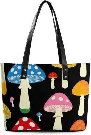 Women's Elegant Leather Handbag Unisex Leather Tote Bag Lightweight Handbag