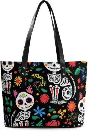 Women's Elegant Leather Handbag Unisex Leather Tote Bag Lightweight Handbag