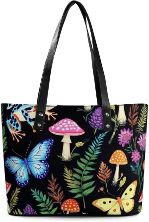 Women's Elegant Leather Handbag Unisex Leather Tote Bag Lightweight Handbag