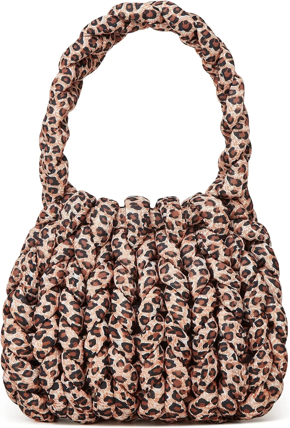 Women's Knit Clutch Bag Handmade Woven Polyeater Knit Satchel Purse Handbag Shoulder Solid Color Bag