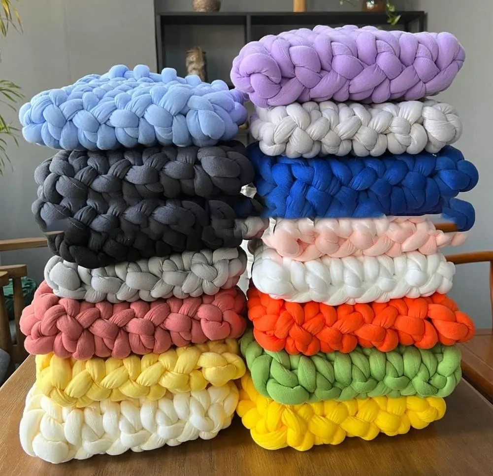 Women's Knit Clutch Bag Handmade Woven Polyeater Knit Satchel Purse Handbag Shoulder Solid Color Bag