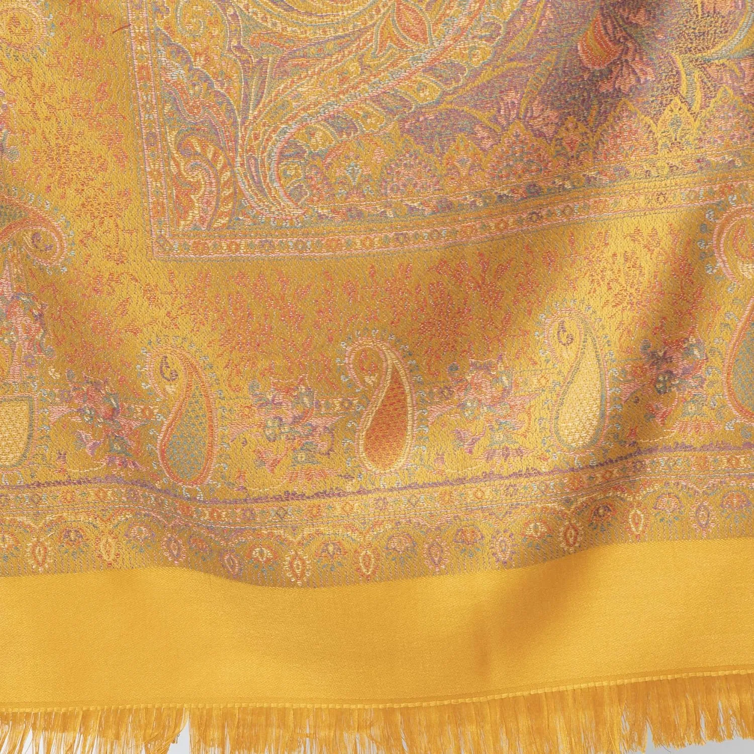 Women's Pashmina Wool Blend Indian Handicraft Woven Shawls, Scarf, Wraps [Large Size: 40" X 80"]