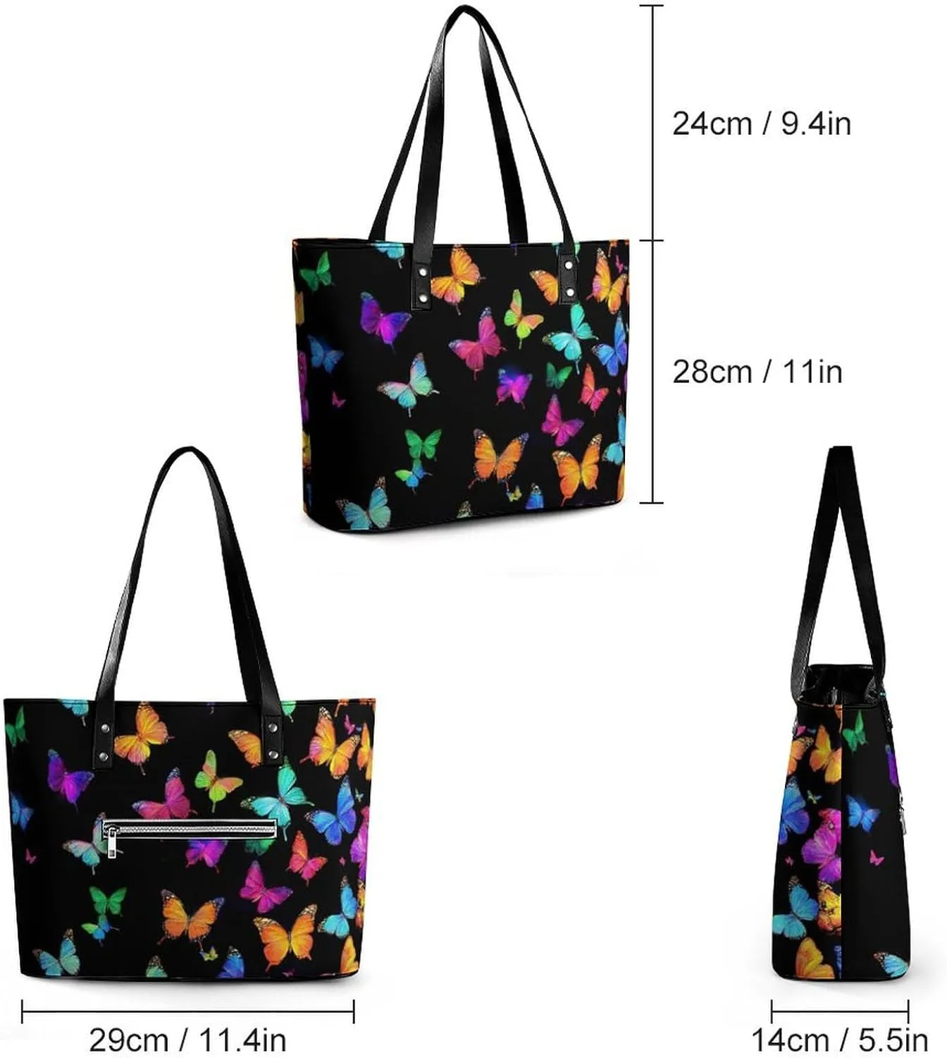 Women's Portable Tote Bag Trendy Modern Leather Handbag For Work Weekend