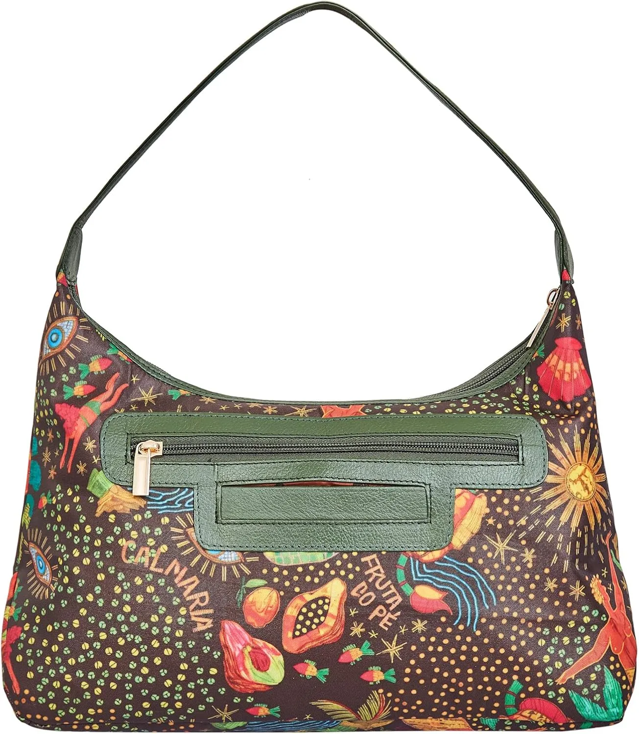 Women's Sling Hobo Bag with Leather Accents