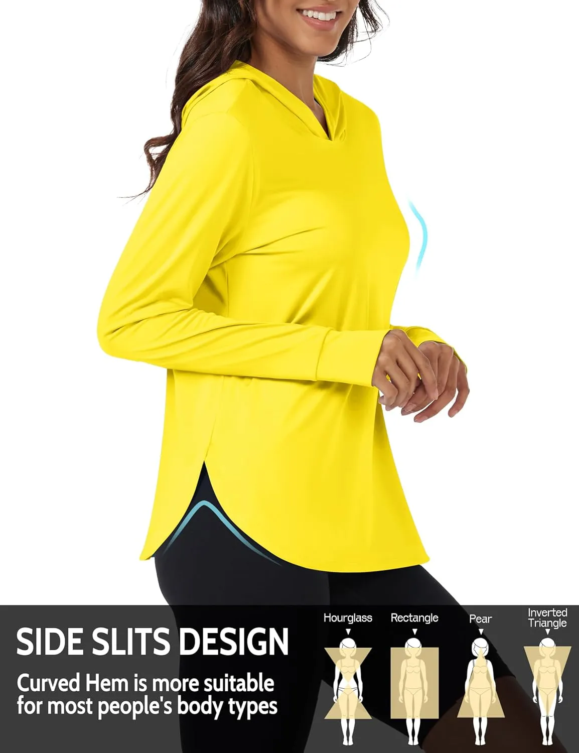 Womens Sun Protection Hoodies UPF 80  UV Shirts Long Sleeve Lightweight Hiking Fishing Workout Tops