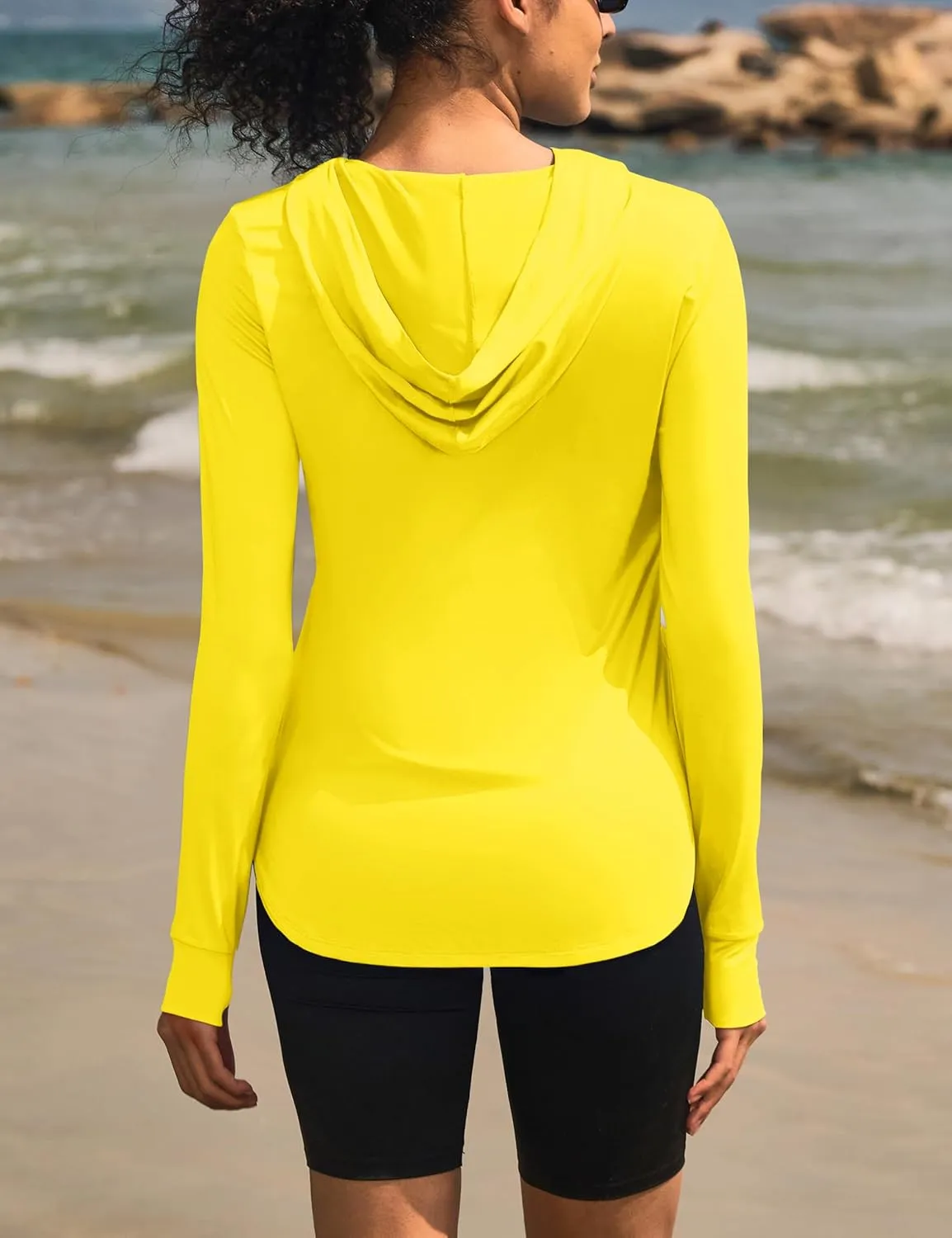 Womens Sun Protection Hoodies UPF 80  UV Shirts Long Sleeve Lightweight Hiking Fishing Workout Tops