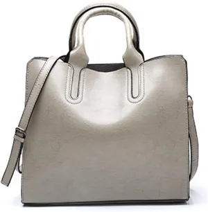 Womens Vintage Solid Color Handbags and Purses PU Top-handle Satchel Hobo Totes Shoulder Bags