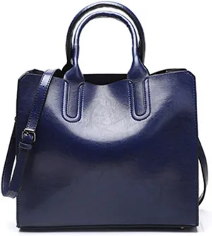 Womens Vintage Solid Color Handbags and Purses PU Top-handle Satchel Hobo Totes Shoulder Bags
