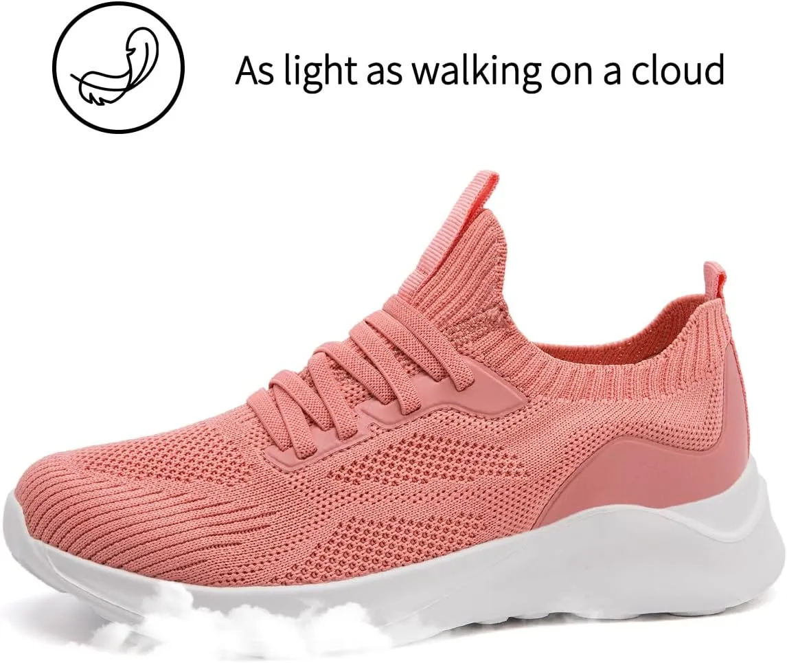 Womens Walking Shoes Running Sneakers Slip On Tennis Sport Workout Gym Athletic Outdoor Travel Work Lightweight Fashion Breathable Comfortable Shoe