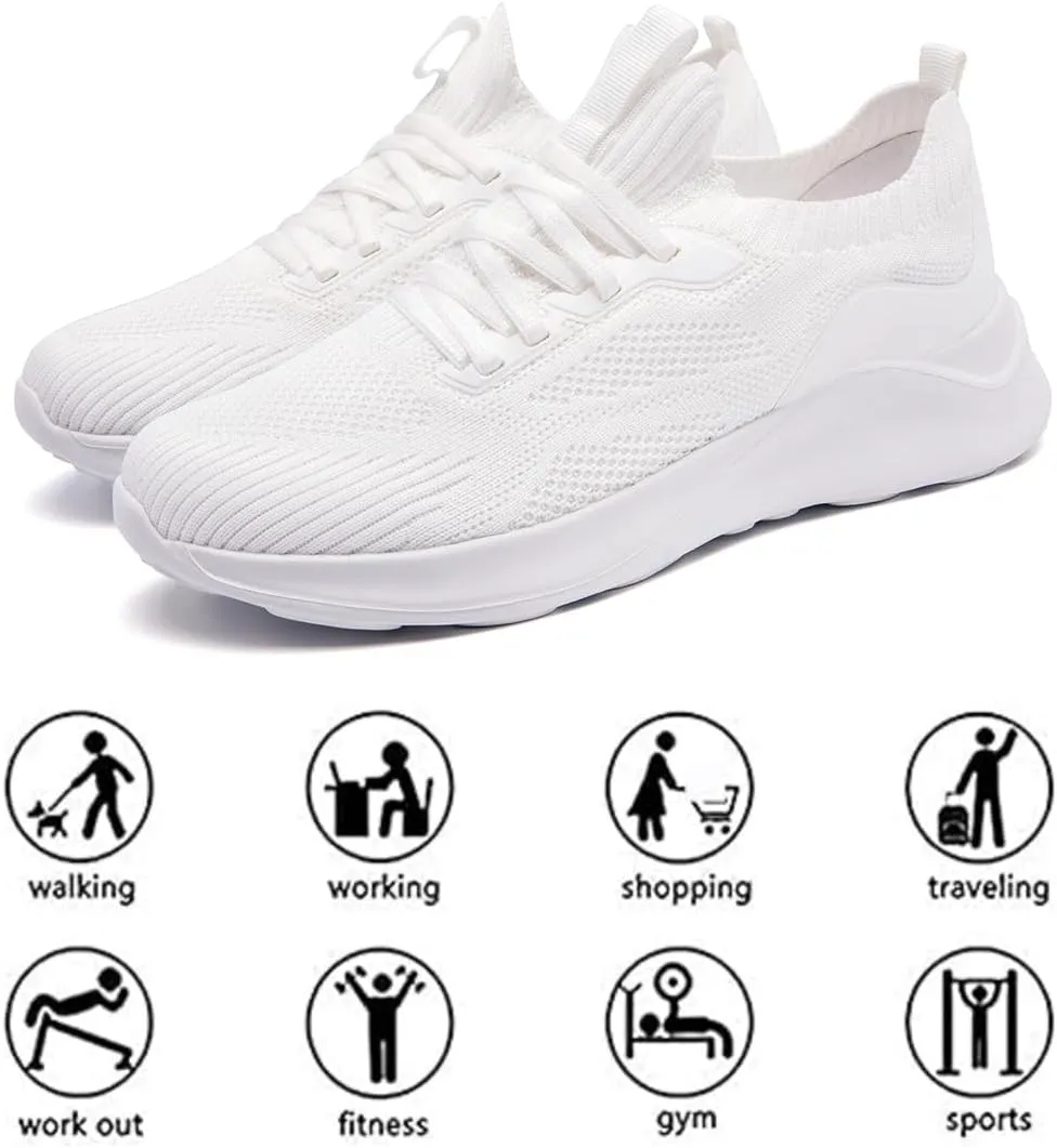 Womens Walking Shoes Running Sneakers Slip On Tennis Sport Workout Gym Athletic Outdoor Travel Work Lightweight Fashion Breathable Comfortable Shoe