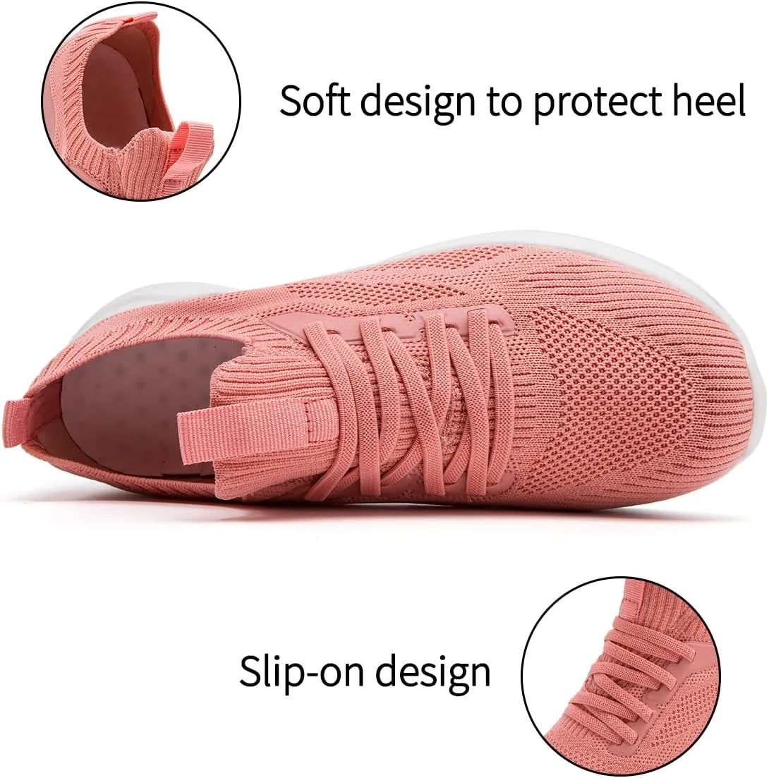 Womens Walking Shoes Running Sneakers Slip On Tennis Sport Workout Gym Athletic Outdoor Travel Work Lightweight Fashion Breathable Comfortable Shoe