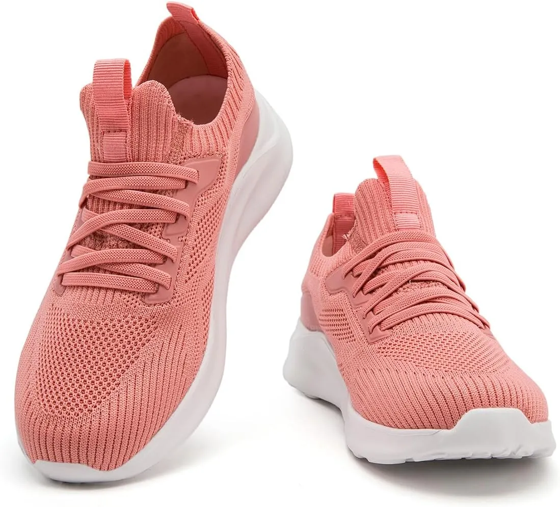 Womens Walking Shoes Running Sneakers Slip On Tennis Sport Workout Gym Athletic Outdoor Travel Work Lightweight Fashion Breathable Comfortable Shoe