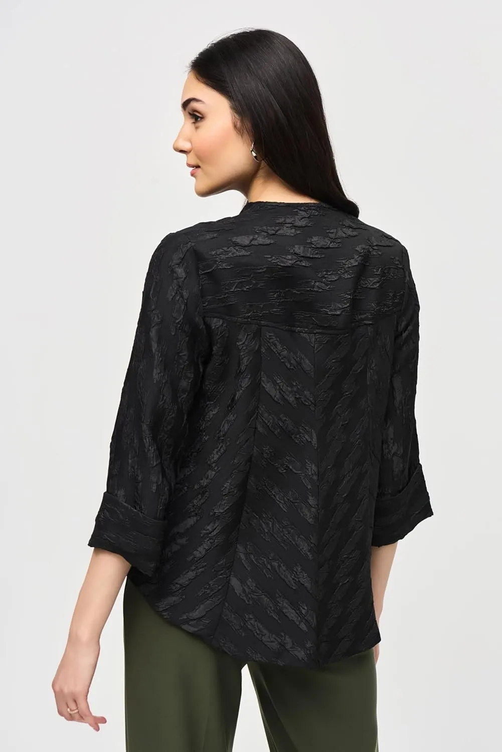 Women's Woven Jacquard Swing Jacket