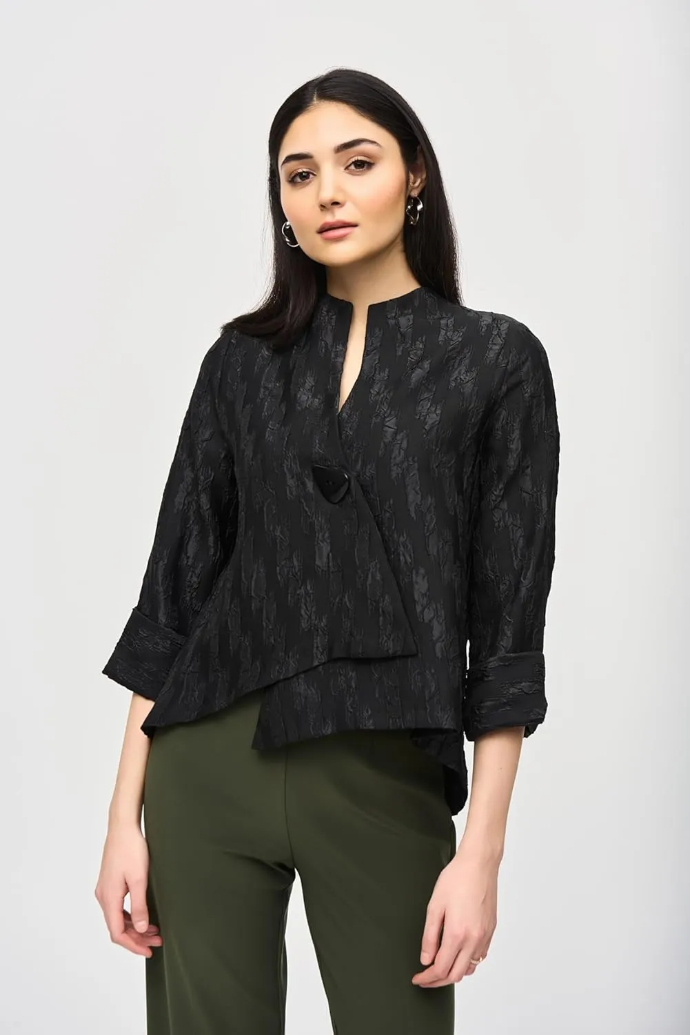 Women's Woven Jacquard Swing Jacket