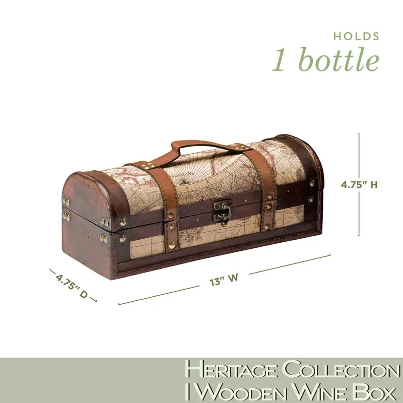 Wood Wine Box - 1 Bottle Heritage Collection