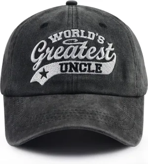 World's Greatest Dad Mom Uncle Aunt Pappy Grandma Grammy Grandpa Hat, Adjustable Embroidered Family Members Baseball Cap