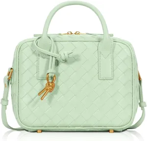 Woven Bag for Women Top Handle Satchel Handbag Crossbody Bag PU Leather Shoulder Bag Woven Purses for Women