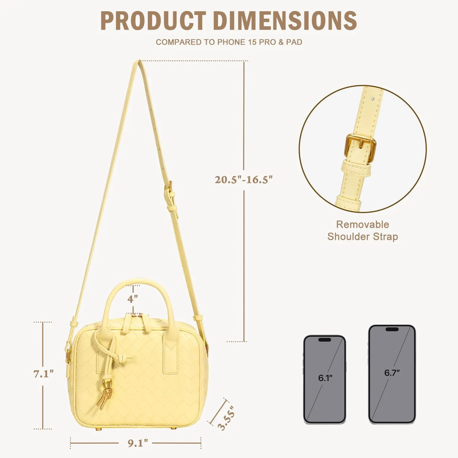 Woven Bag for Women Top Handle Satchel Handbag Crossbody Bag PU Leather Shoulder Bag Woven Purses for Women