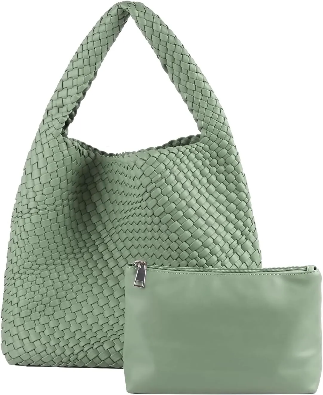 Woven Bag for Women, Vegan Leather Hobo Tote Bags, Top-handle Handmade Purse