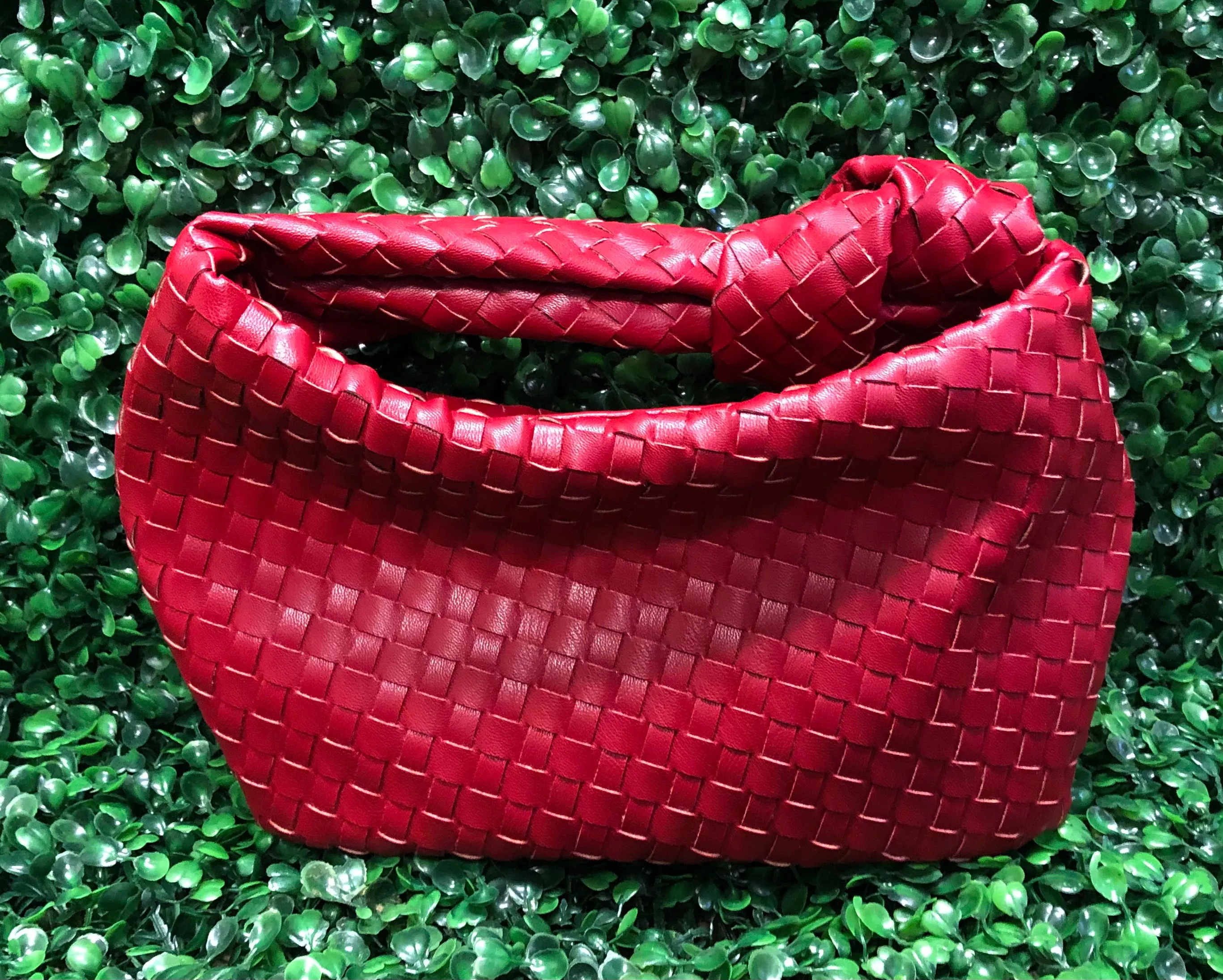 Woven Knotted Handle Purse