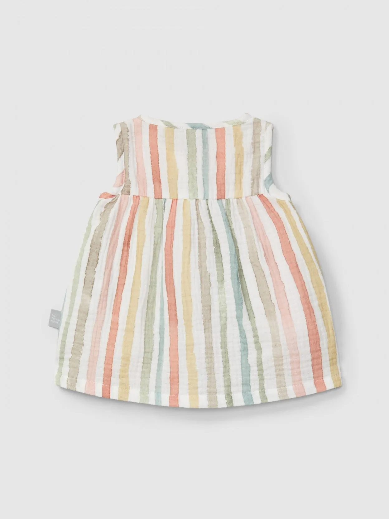 Woven striped Dress - Multi-Color