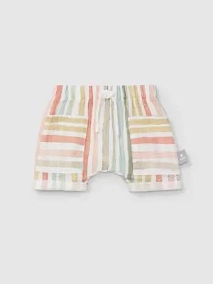 Woven striped Shorts - Multi-color