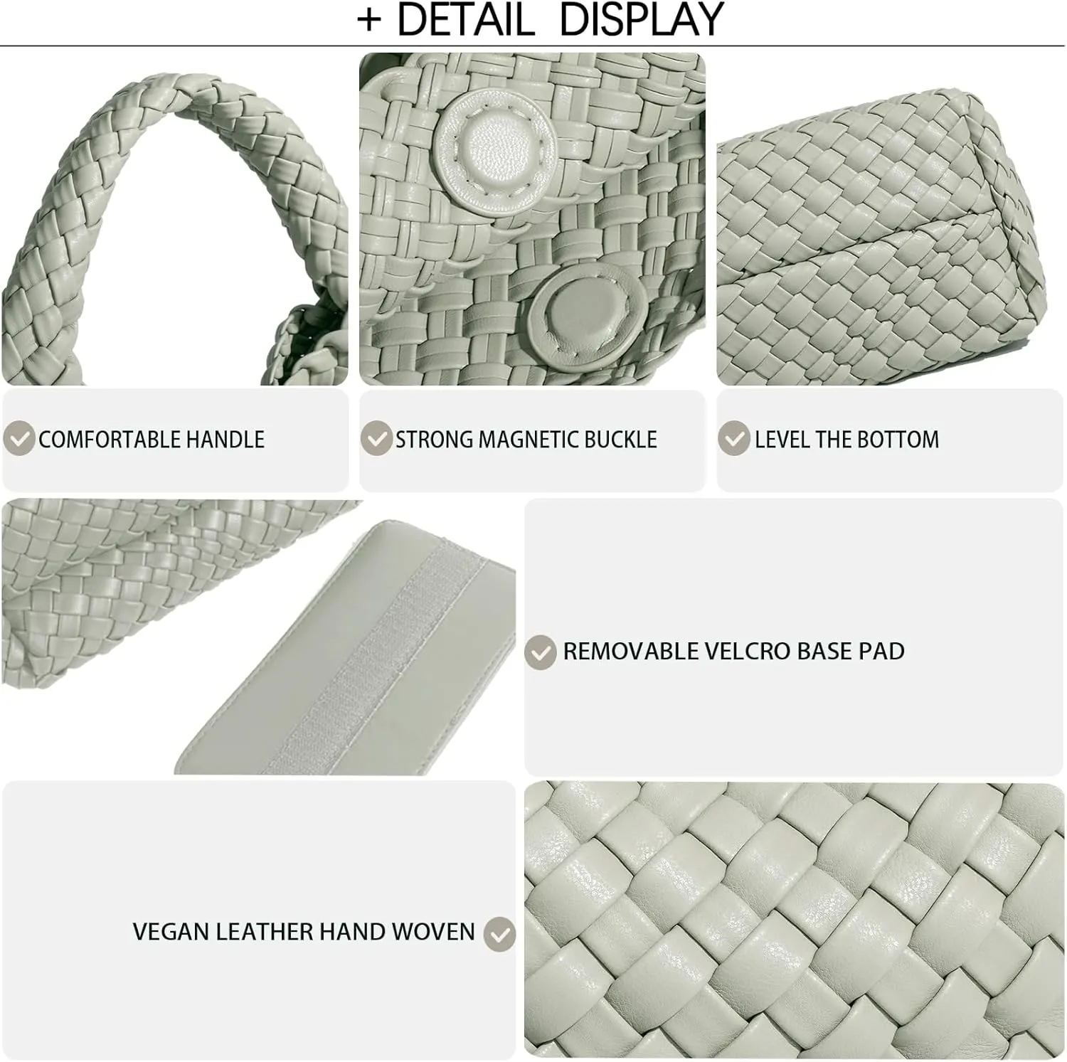 Woven Tote Bag For Women, Soft Foldable Top-Handle Wristlet Bag, Fashion Hobo Handbag, Composite Bag with Coin Purse