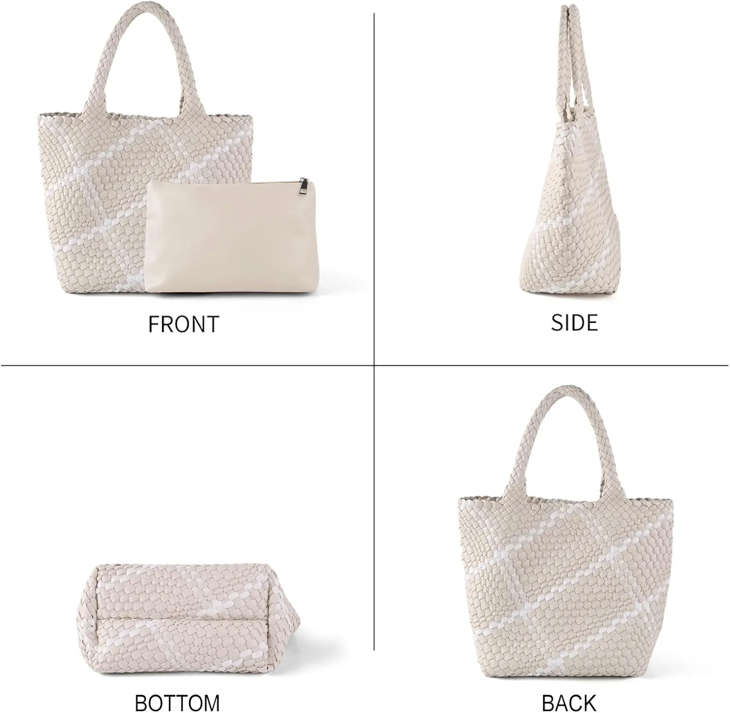 Woven Tote Bag Womens Purse Woven Bags for Women Large Summer BeachTote Bags Vegan Leather Shoulder Handbags Travel Totes