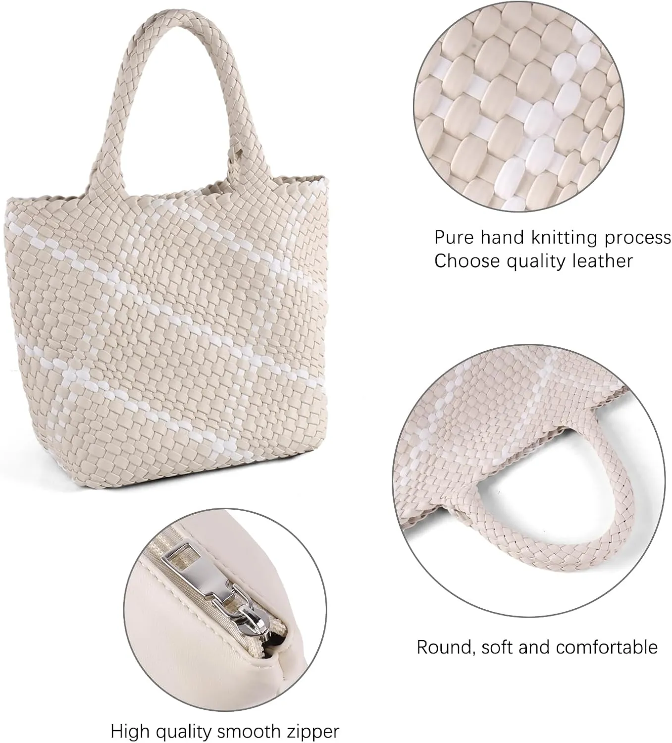 Woven Tote Bag Womens Purse Woven Bags for Women Large Summer BeachTote Bags Vegan Leather Shoulder Handbags Travel Totes