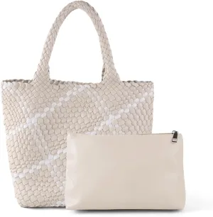 Woven Tote Bag Womens Purse Woven Bags for Women Large Summer BeachTote Bags Vegan Leather Shoulder Handbags Travel Totes