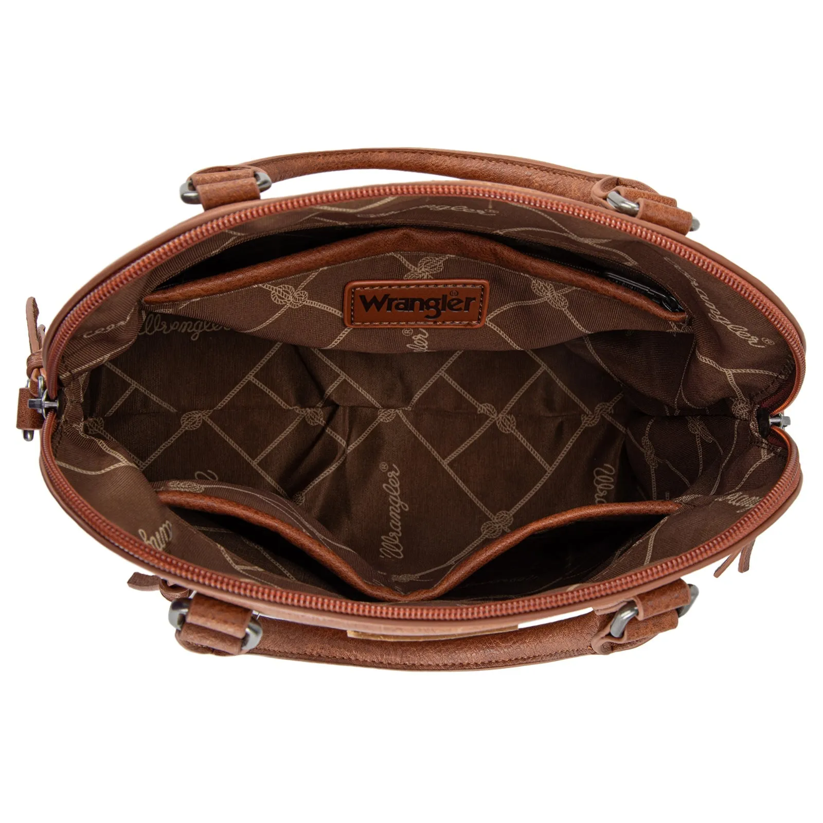 Wrangler Classic Barrel Handbag - Brown (WG186-9112BR)