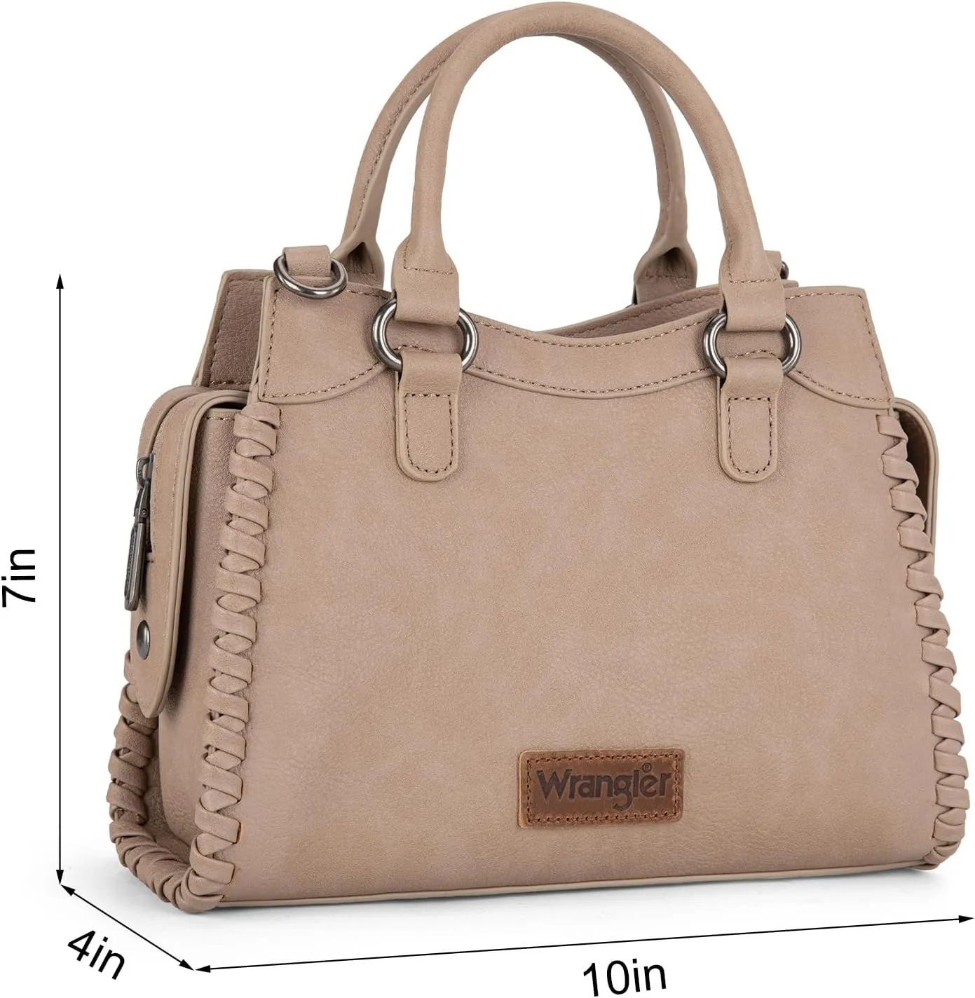Wrangler Top Handle Bag for Women Woven Satchel Handbag