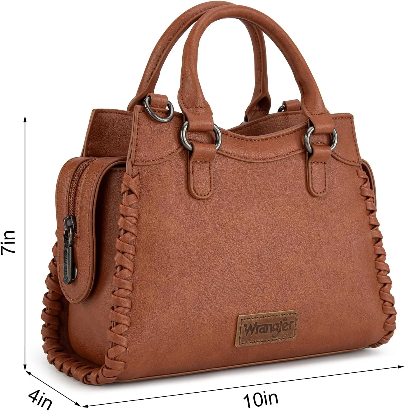 Wrangler Top Handle Bag for Women Woven Satchel Handbag