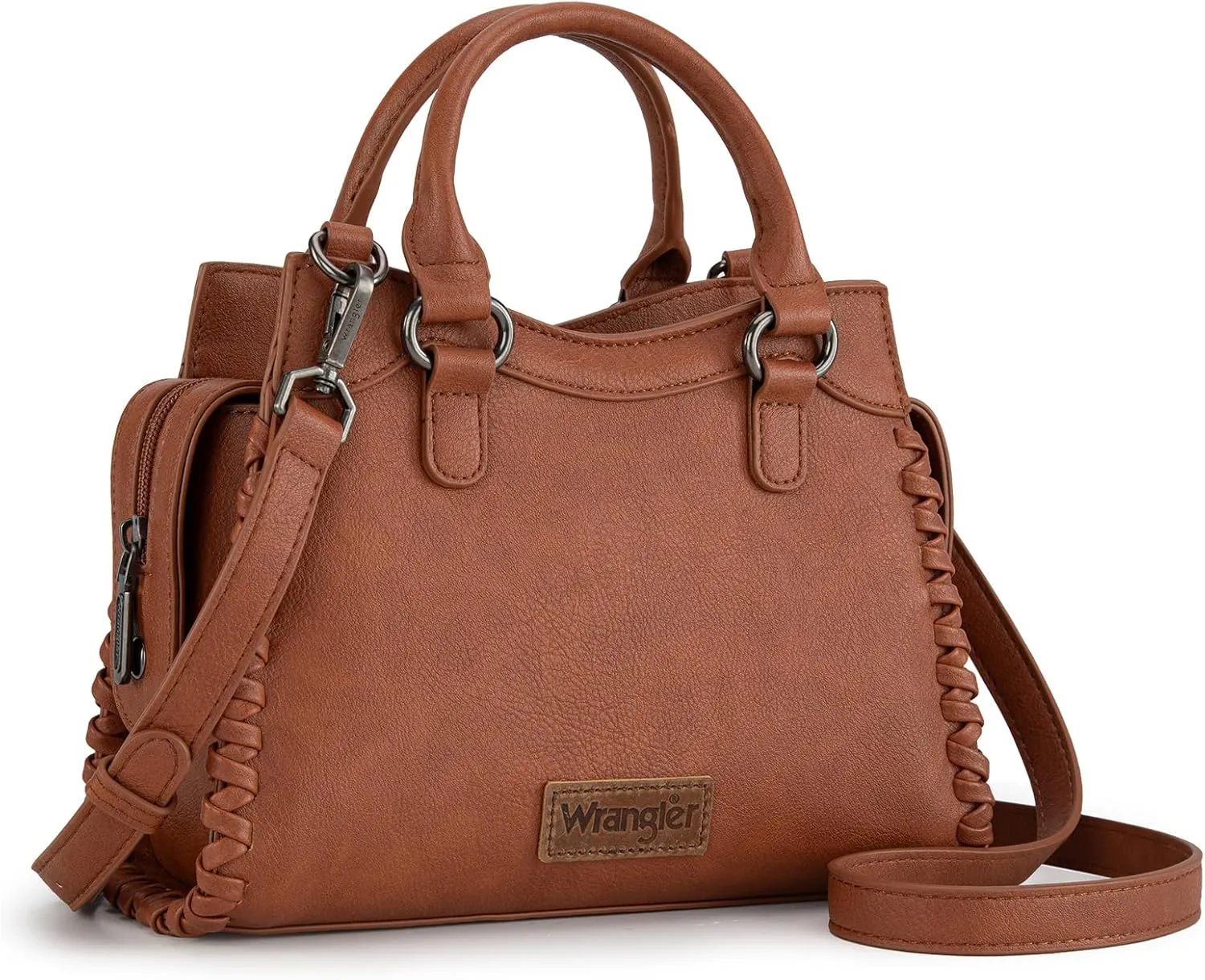 Wrangler Top Handle Bag for Women Woven Satchel Handbag
