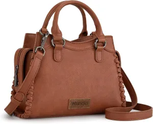 Wrangler Top Handle Bag for Women Woven Satchel Handbag