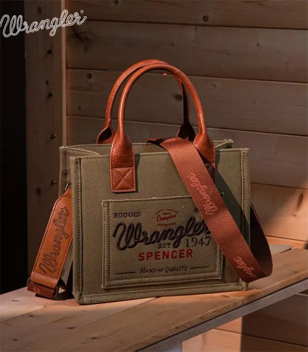 Wrangler Vintage Canvas Tote Crossbody - Green (WG136-8120SGN)
