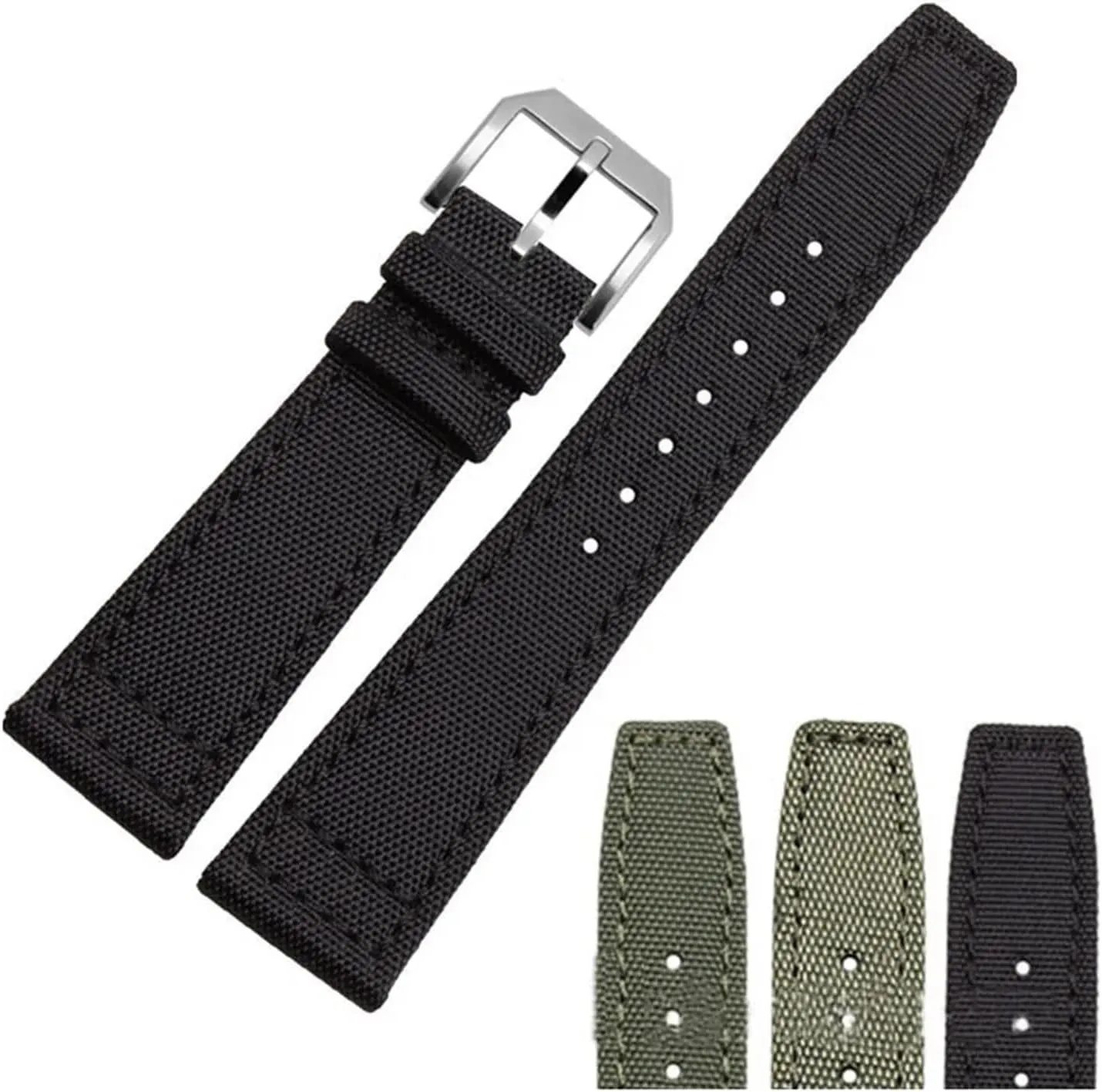 XMKT High Density Nylon 20mm Watch Straps for IWC Pilot Portuguese Portofino Nylon Canvas Watch Bands Watchbands Straps Bracelets